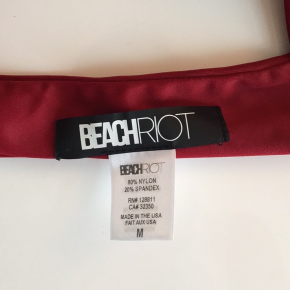 NWOT Beach Riot “Grace Bikini Top” in Red - Picture 3 of 7